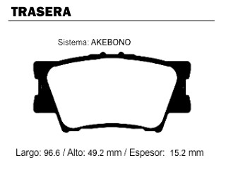 Toyota corolla cross 20/../RAV4 iii 2.2-2.4-3.5/Camry 2.4-3.5 / Lexus es v sedan 07/.. 3.5 trasera_