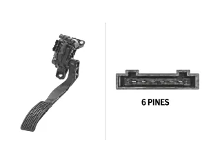 Pedal acelerador audi A4 B6-B7-B8 1.9 tdi-2.0 tdi-2.5 tdi-2.7 tdi-3.0 tdi caja manual - 6 pines