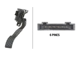 Pedal acelerador volkswagen passat 1.8 96/00-1.8 t 96/05-2.0 00/05-2.8 V6 96/04 / Audi A4 caja manual 6 pines