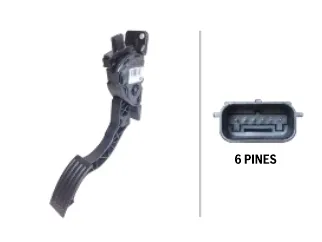 Pedal acelerador volvo V40 1.6 T4 13/17-2.0 T4 16/19 caja manual - 6 pines