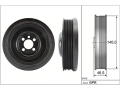 038 M- - POLEA CIGUEÑAL VW AMAROK 2.0 TDI/SURAN 1.9SDI