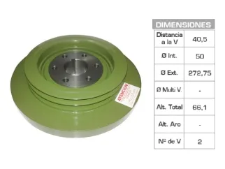 POLEA CIGUENAL MERCEDES BENZ 1517 50X272.75X66.1 MM - 2V