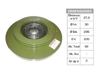 POLEA CIGUENAL MERCEDES BENZ 1619/1620 OM366 50X296X62 MM - 2V