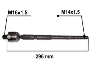 Precap Argo/Cronos/Doblo 18/.. largo 297 mm rosca Macho/Macho 16X1.5/15X1.5 Fiat / Jeep | Argo