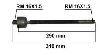 PRECAP 10/../TOUAREG 04/.. DIR. HIDRAULICA LARGO 287 MM ROSCA MACHO/MACHO 16X1.5_ VOLKSWAGEN | AMAROK