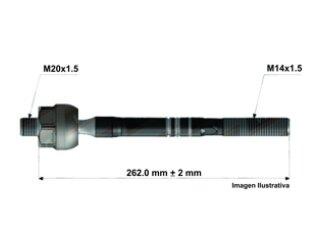Precap axiales cremalleras 12/.. largo 262MM - Rlc macho M20X1.5 - Rle macho M14X1.5_ 2972 apex Honda | Crv