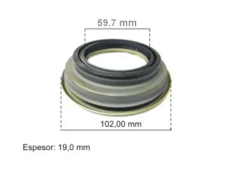 Reten toyota hilux 4X4 ../05 rueda interior con GUARDAPOLVO59.70X102.00X19.00 mm - 2 Piezas | Delantero