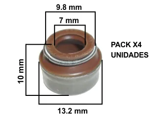 Reten valvula citroen berlingo 96/.. / Citroen C3 / Citroen Saxo / Citroen zx 91/.. / Fiat brava 00/.. / Fiat brava 1.6 16V / Fiat Fiorino / Fiat marea 00/.. / Fiat Qubo / Fiat Stilo / Fiat Tempra / Fiat tipo