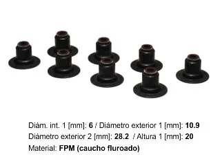 Reten valvula renault clio 95/.. / Renault kangoo 97/.. / Renault twingo 96/..