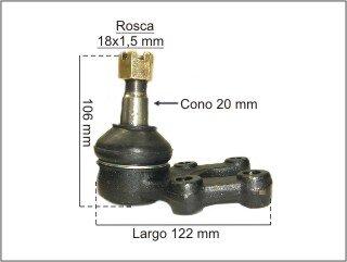 Rotula pick up 4X2 inferior derecha nissan