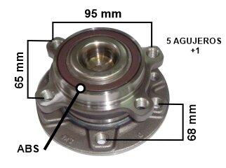 Ruleman con maza fiat toro 2.0 Jtd / Jeep renegade 1.8 16V con abs maza de rueda trasera - 5 agujeros 6656VKBC