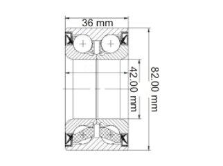 Ruleman rueda 206/207/208/306/307/405/Partner/Citroen C4/Berlingo sin abs rueda delantera 42X82X36 (0185BAH - 0171BAH - 20010) Peugeot / Citroen | 306
