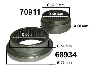 KIT RODILLOS EJE TRASERO PEUGEOT 50X58/70 206CC Y 207