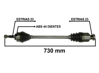 Semieje renault kangoo 04/.. | Derecho