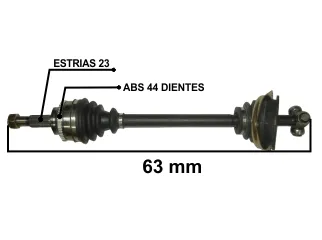 Semieje renault kangoo 04/.. | Izquierdo