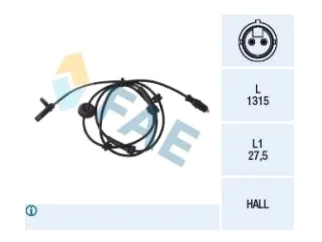 Sensor abs fiat doblo 1.4 1315 Mm | Delantero, derecho