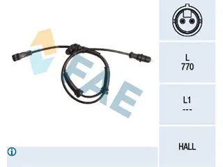 Sensor abs renault megane ii 2.0 16V ambos lados 770 Mm | Delantero