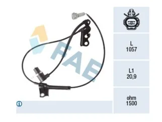 Sensor abs toyota corolla 1.8 16V-2.0 d 01/07/Avensis 2.0 06/10 | Delantero, derecho