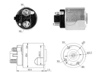 Solenoide arranque (Automatico) chevrolet Captiva/Cruze 12V-M8-M8-conector