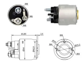 Solenoide arranque (Automatico) peugeot Boxer / Citroen jumper 2.2 Hdi / Ford transit 2.2 tdci 12V-M8-M8-M6