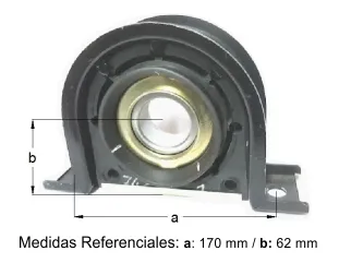SOPORTE CARDAN CHEVROLET CAMION 350 65/.. / CHEVROLET CAMION 814 65/.. / CHEVROLET CAMION 914 65/.. / DODGE CAMION 600 / DODGE CAMION 800 / FORD CAMION F12000 / FORD CAMION F350 66/.. / FORD CAMION F4000 99/.. / FORD CAMION F600 66/.. / FORD CAMION F7000 / IVECO DAILY / VOLKSWAGEN CAMION 11130