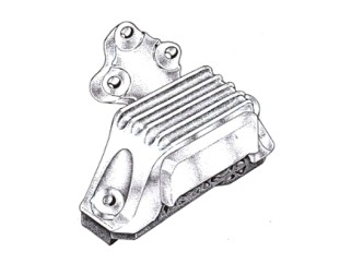 Soporte de motor 208/2008 C3/C3 picasso 1.6 16V vti EC5 lado derecho (60104 RG6825) Peugeot / Citroen | 208 | ..-2008 1.6 16V