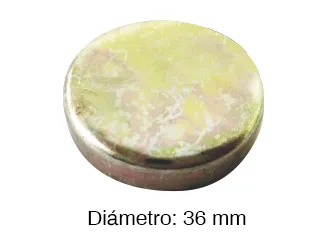 Tapones tazas de block universal medida 36 mm acero inoxidable