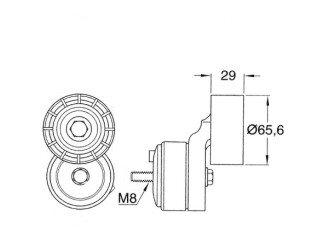 Tensor autotensor 1.9 jtd con aa automatico poly v 65X8X64_ Fiat / Jeep | 1.9 jtd