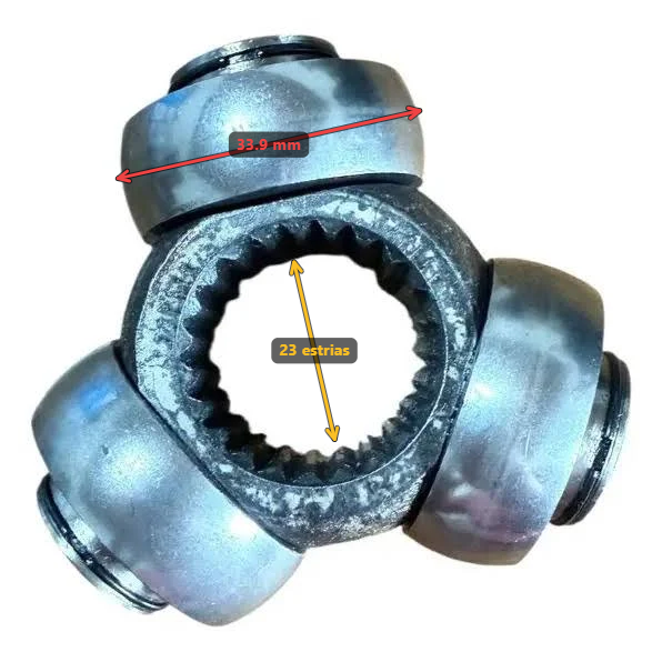 Triceta ford Focus / Toyota corolla triceta dado 33.95MM 23 estrias - 023)
