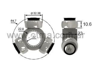 Triceta hyundai HB20 12/.. / Hyundai I30 / Hyundai tucson 05/09 / Kia soul 09/.. / Kia sportage 05/09 / Peugeot 206 / Peugeot 306