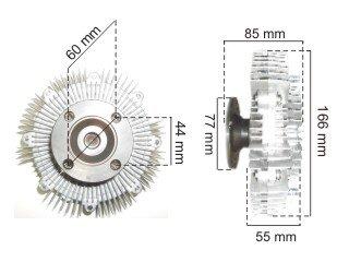POLEA VISCOSA TOYOTA HILUX 2.4 D / 2.8 TD 92/01 12185 PO556