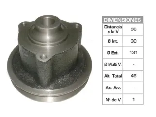 Polea viscosa peugeot 404/504/505 nafta reforma polea viscosa 15X107X69.75 mm - 1V